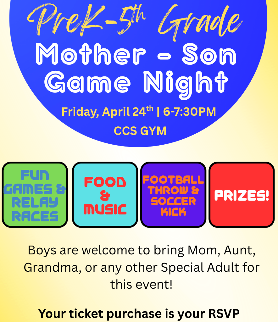 Mother-Son Game Night (PreK-5th)